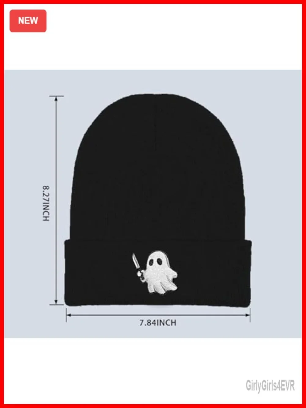 Embroidered Beanie Hat - Winter Funny Knit Hat Accessories Gift